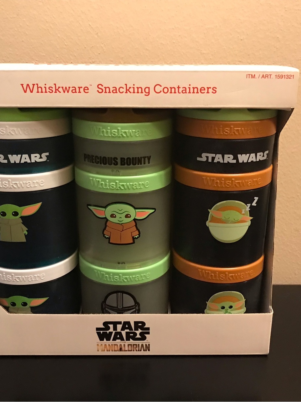 Star Wars The Mandalorian Snacking Containers - Green & Black